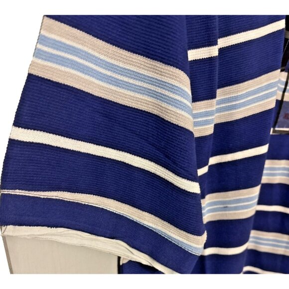 ROADBLOCK Mens Polo Shirt XL Blue & White Striped Short Sleeve NISP - Picture 6 of 9